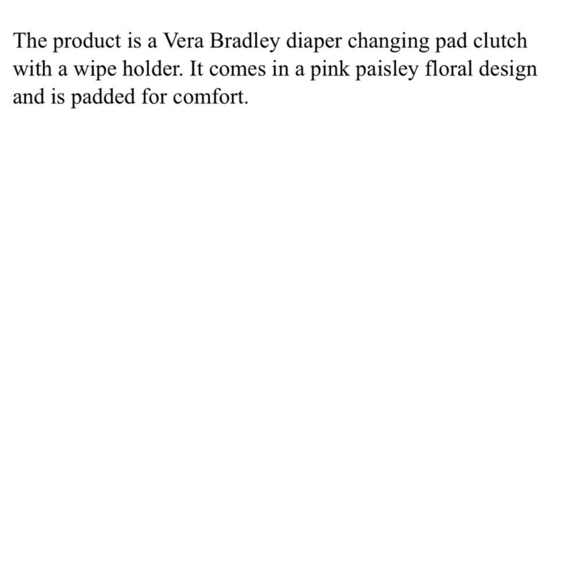 Vera Bradley Diaper Changing Pad Clutch Wipe Holder Pink Paisley Floral - Picture 5 of 5